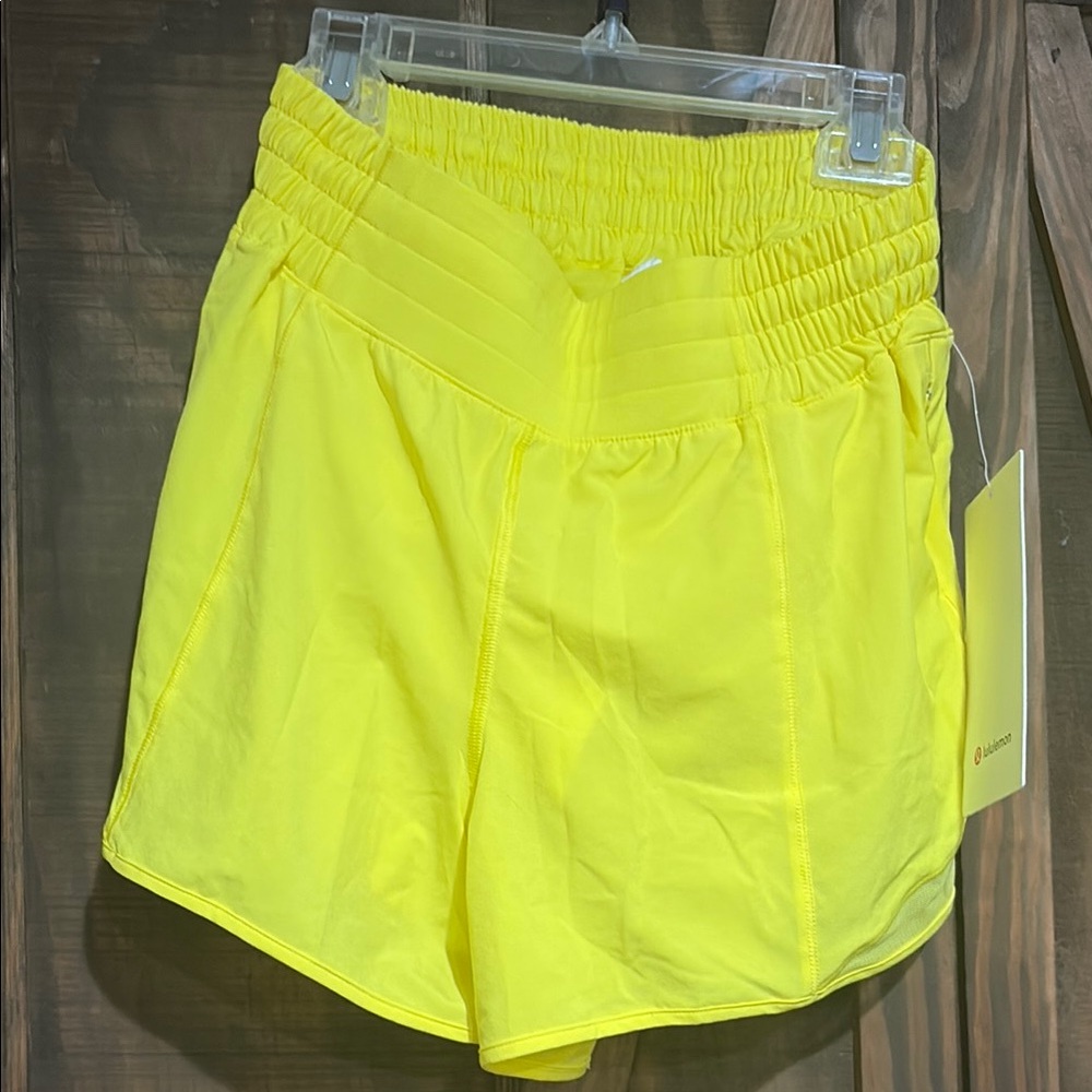 Lululemon Athletica Yellow Athletic Shorts Lightweight Fit